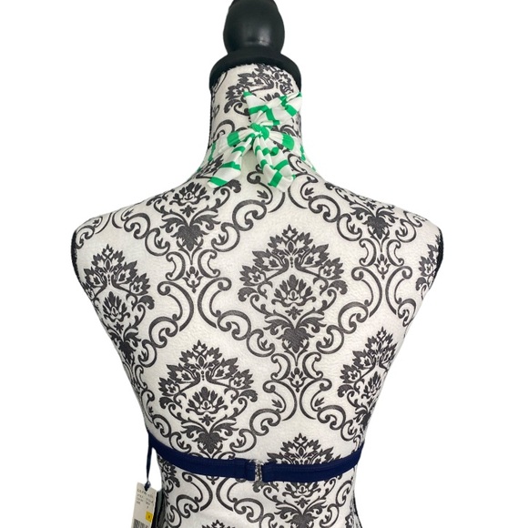 NWT TWO PIECE US POLO ASSN MEDIUM GREEN, WHITE & BLUE SWIMSUIT - Picture 4 of 8